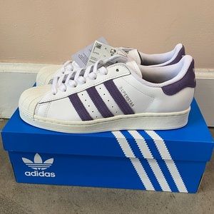 Adidas Women’s Superstar Originals White and Violet